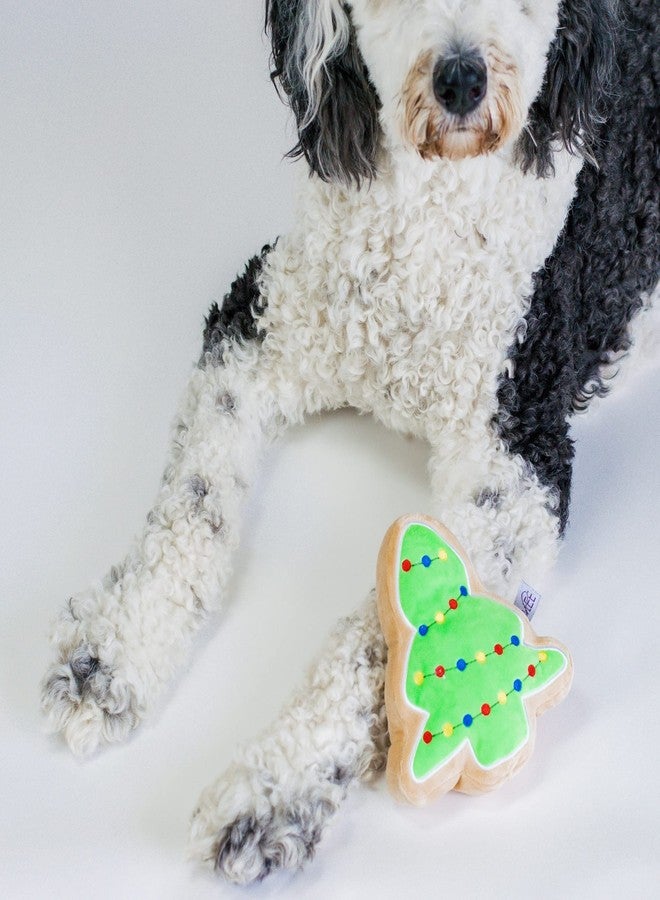 Midlee Christmas Sugar Cookie Plush Dog Toy (Christmas Tree, Small)- Stuffed Squeaker Pet Puppy Holiday Toy - Image 2